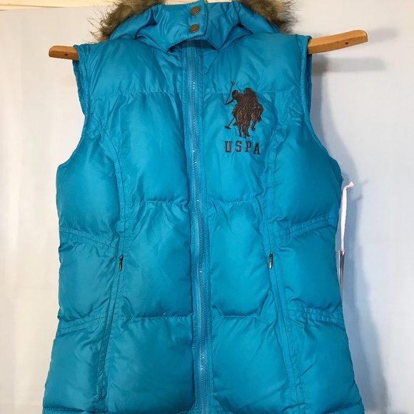 U.S. Polo Assn. Jackets & Blazers - U.S. Polo Assn - Blue Puffer Vest - Size M NWT